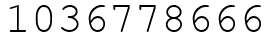 Число 1036778666.