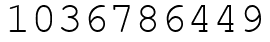 Число 1036786449.