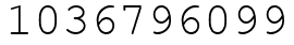 Число 1036796099.