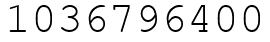 Число 1036796400.