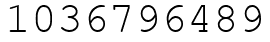 Число 1036796489.