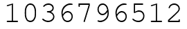 Число 1036796512.