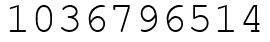 Число 1036796514.
