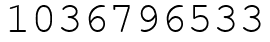 Число 1036796533.