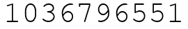 Число 1036796551.