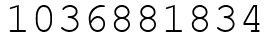 Число 1036881834.
