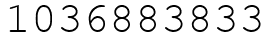 Число 1036883833.
