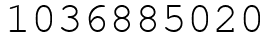 Число 1036885020.