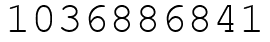 Число 1036886841.