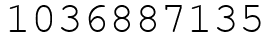 Число 1036887135.