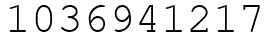 Число 1036941217.