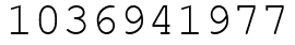 Число 1036941977.