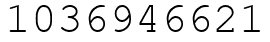 Число 1036946621.