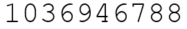 Число 1036946788.