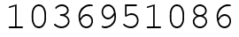 Число 1036951086.