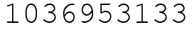 Число 1036953133.