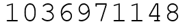 Число 1036971148.