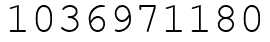 Число 1036971180.