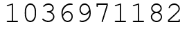 Число 1036971182.