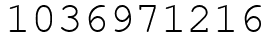 Число 1036971216.