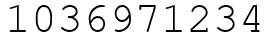 Число 1036971234.