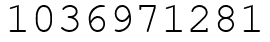 Число 1036971281.