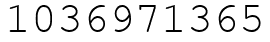 Число 1036971365.