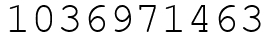 Число 1036971463.