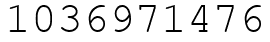Число 1036971476.