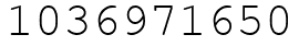 Число 1036971650.