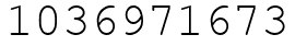 Число 1036971673.