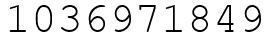 Число 1036971849.