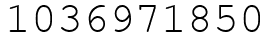Число 1036971850.
