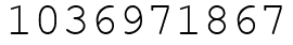 Число 1036971867.