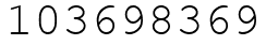 Число 103698369.