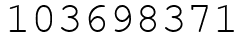 Число 103698371.