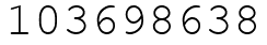 Число 103698638.