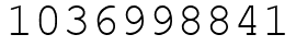 Число 1036998841.