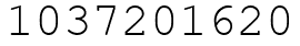 Число 1037201620.