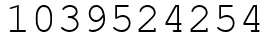 Число 1039524254.