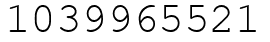 Число 1039965521.