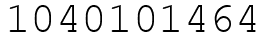 Число 1040101464.