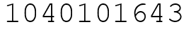 Число 1040101643.
