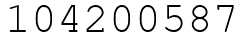 Число 104200587.