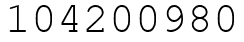 Число 104200980.