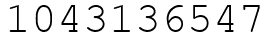 Число 1043136547.