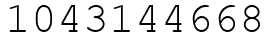 Число 1043144668.
