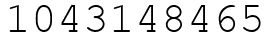 Число 1043148465.