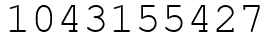 Число 1043155427.