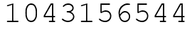 Число 1043156544.